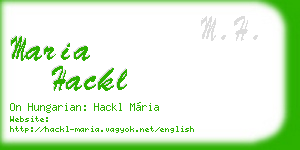maria hackl business card