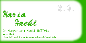 maria hackl business card